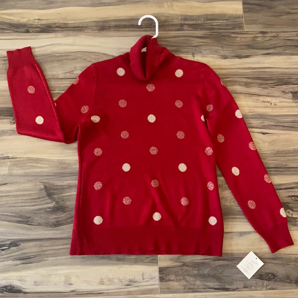 NWT Red Turtleneck Sweater